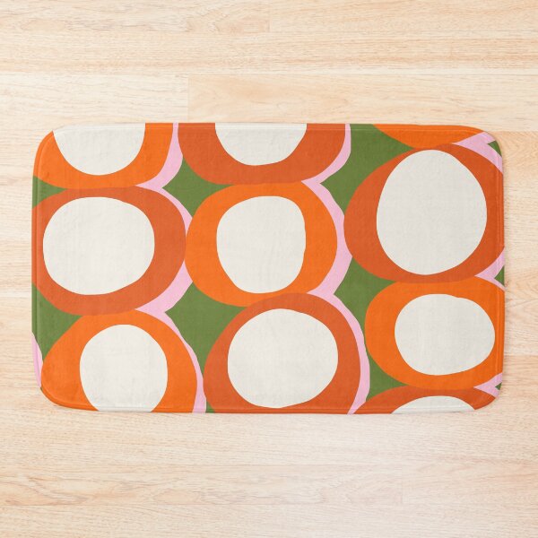 Item preview, Abstract Retro Geometric Circles in Burnt Orange and Olive Green designed and sold by Deutschic.