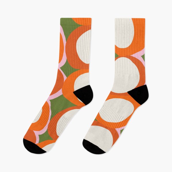 Item preview, Abstract Retro Geometric Circles in Burnt Orange and Olive Green designed and sold by Deutschic.