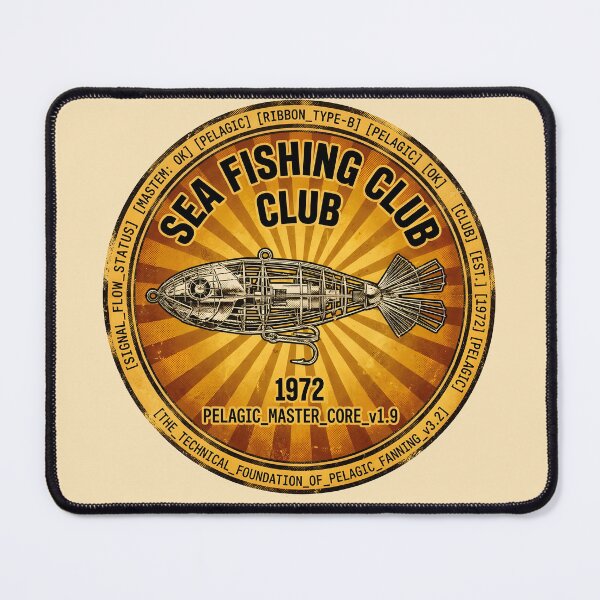 Item preview, Vintage 1970s Sea Fishing Club Lure Emblem designed and sold by ThirdShiftLab.