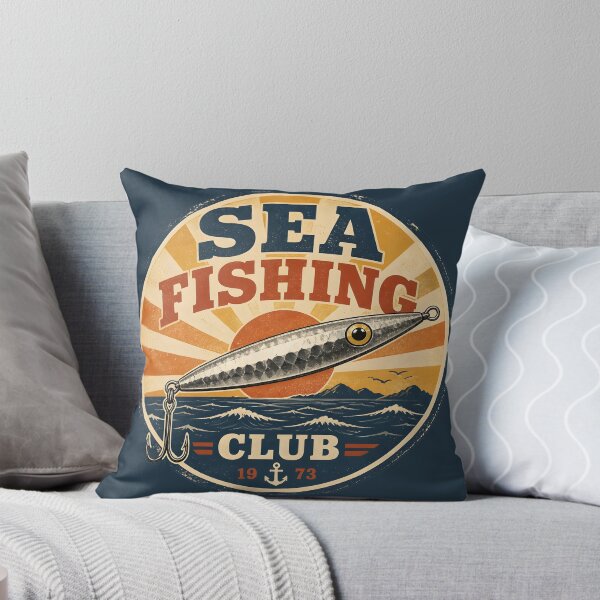 Item preview, Vintage 1970s Sea Fishing Club Lure Emblem v2 designed and sold by ThirdShiftLab.