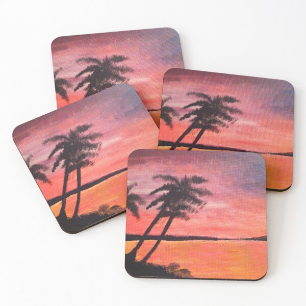 Item preview, Sunset In The Tropics — Tropical Sunset Painting designed and sold by LizzyPrittyArts.