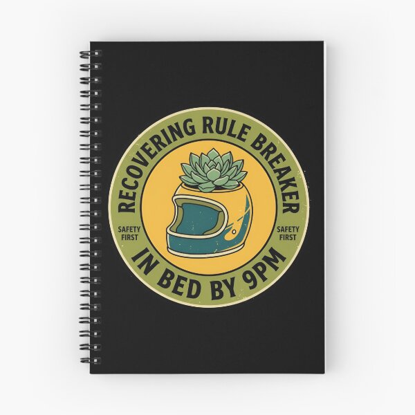 Item preview, Recovering Rule Breaker Safety First Retro Badge designed and sold by DuckOddity.