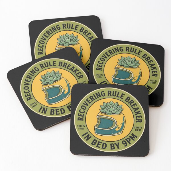 Item preview, Recovering Rule Breaker Safety First Retro Badge designed and sold by DuckOddity.