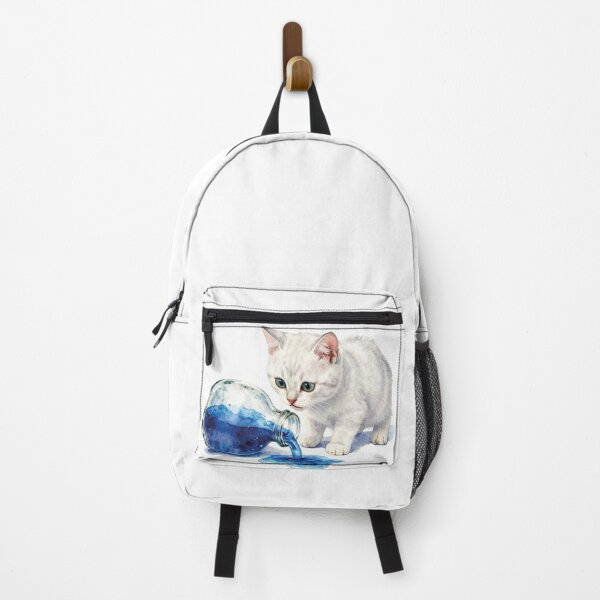 Item preview, Watercolor White Kitten Magic Potion Alice designed and sold by WildArtIT.