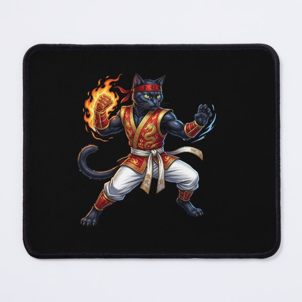 Item preview, Dragon Kung Fu Cat Warrior – Fire Fighter Cat for Gamers & Cat Lovers designed and sold by TOOBIC.