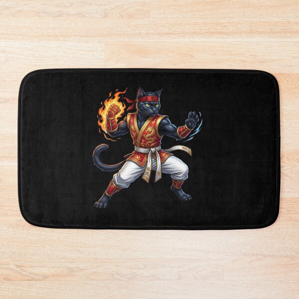 Item preview, Dragon Kung Fu Cat Warrior – Fire Fighter Cat for Gamers & Cat Lovers designed and sold by TOOBIC.
