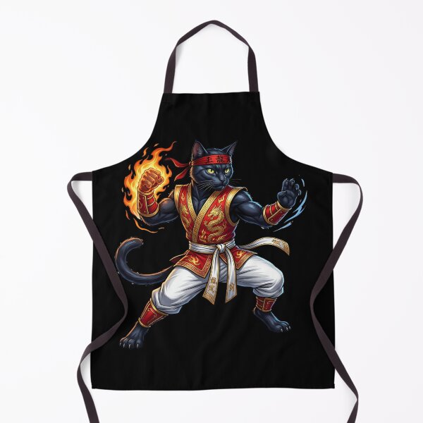 Item preview, Dragon Kung Fu Cat Warrior – Fire Fighter Cat for Gamers & Cat Lovers designed and sold by TOOBIC.