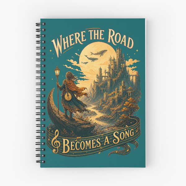 Item preview, Where The Road Becomes A Song Fantasy Bard Landscape designed and sold by SVox.
