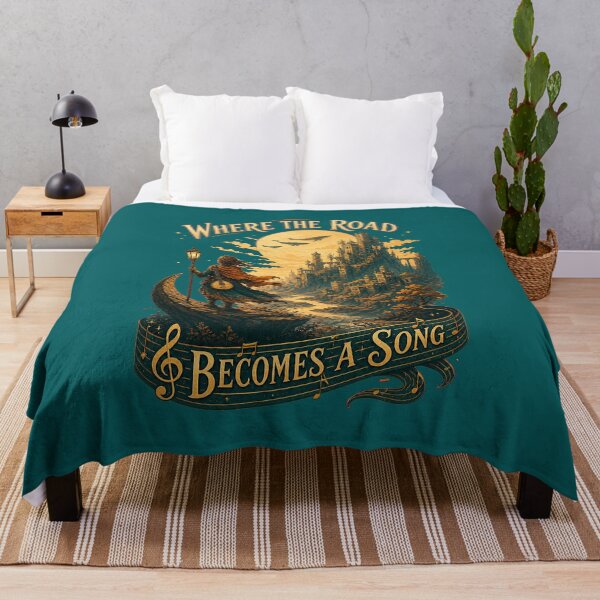 Item preview, Where The Road Becomes A Song Fantasy Bard Landscape designed and sold by SVox.