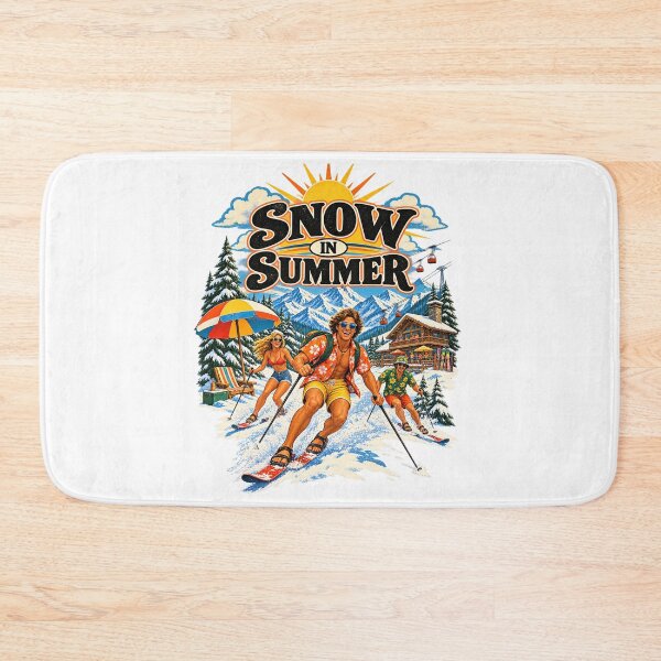 Item preview, Snow in Summer Vintage Ski Vacation Travel Poster designed and sold by urbinet.