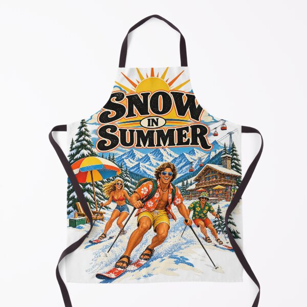 Item preview, Snow in Summer Vintage Ski Vacation Travel Poster designed and sold by urbinet.