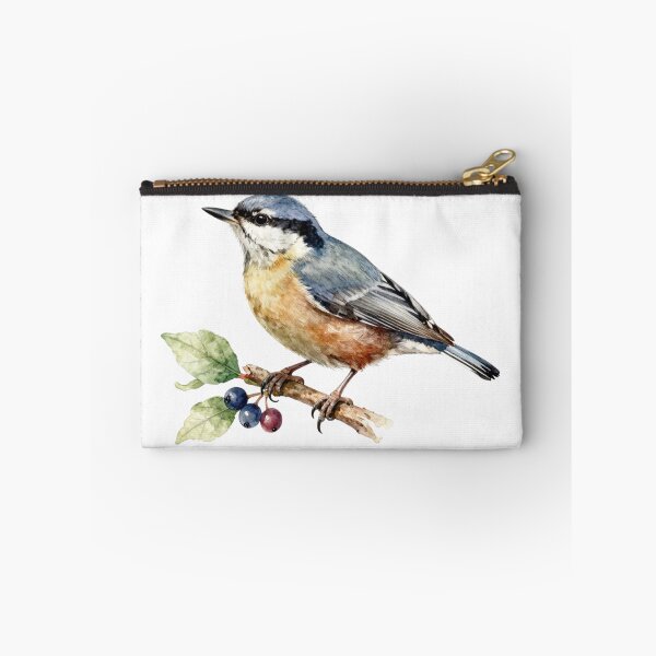 Item preview, Nuthatch Watercolor Illustration | Charming Nuthatch Songbird Nature Artwork designed and sold by Rood Art Studio.
