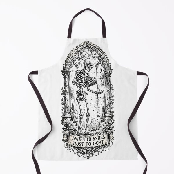 Item preview, Ashes To Ashes Dust To Dust - Gothic Skeleton Memento Mori Dark Cathedral designed and sold by Neurospicy Trolls.