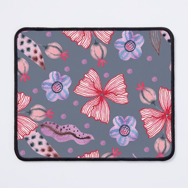 Item preview, Blue Gray Whimsical Watercolor Floral Pattern designed and sold by White Rabbit Design .