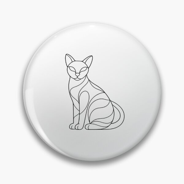 Item preview, Elegant Geometric Cat — Minimalist Line Art Feline designed and sold by Tee Visions.