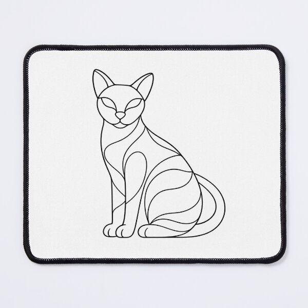Item preview, Elegant Geometric Cat — Minimalist Line Art Feline designed and sold by Tee Visions.