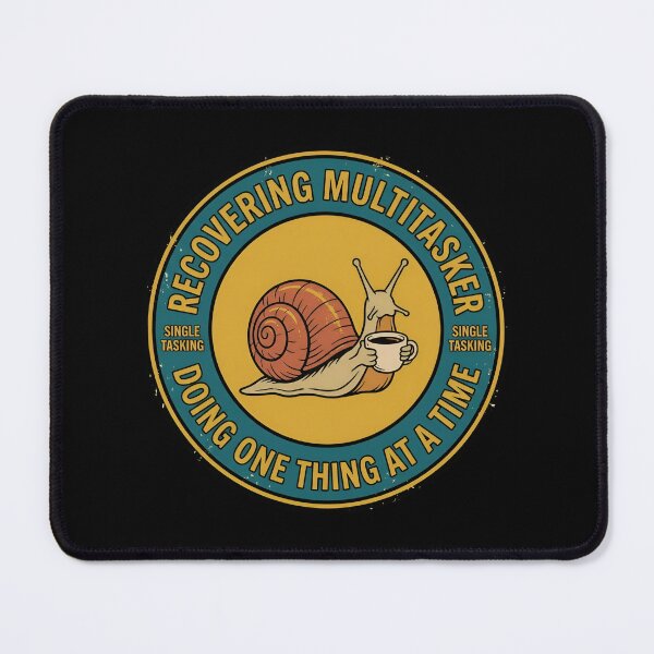 Item preview, Recovering Multitasker Single Tasking Retro Badge designed and sold by DuckOddity.