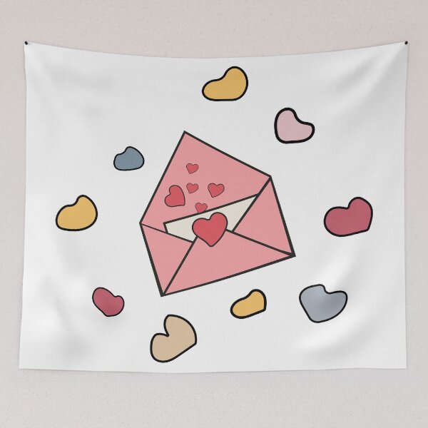 Item preview, Cute Groovy Love Letter with Hearts designed and sold by SvetlanaLiDesign.