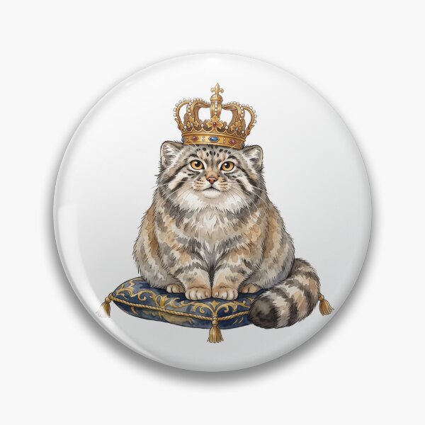 Item preview, King Manul | Royal Pallas Cat on Throne Funny Wild Cat Design designed and sold by HelgaCraftery.
