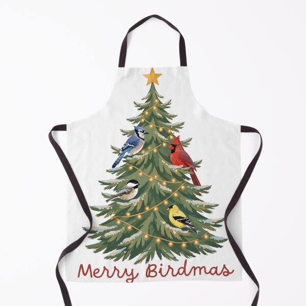 Item preview, Merry Birdmas - Cute Christmas Tree with Birds birdwatching Christmas Birder Gift designed and sold by Neurospicy Trolls.