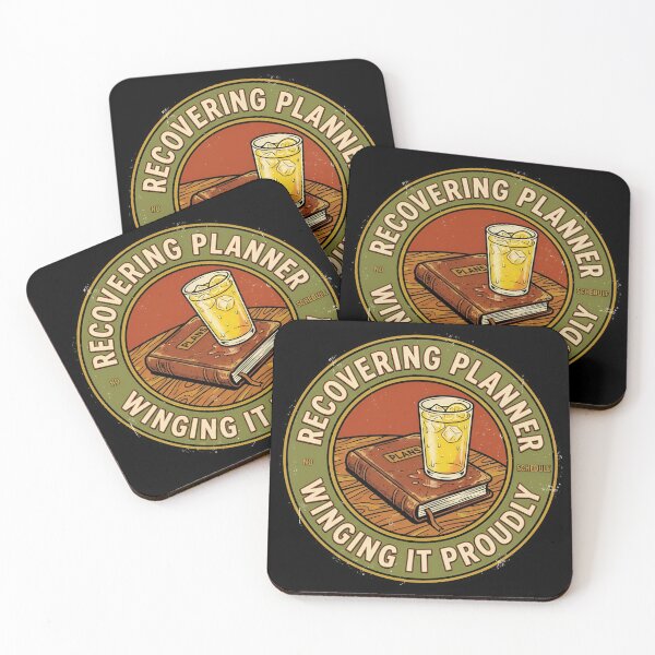 Item preview, Recovering Planner Winging It Retro Badge designed and sold by DuckOddity.
