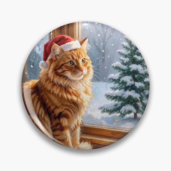 Item preview, Christmas Santa Cat Painting designed and sold by Maria Dryfhout.