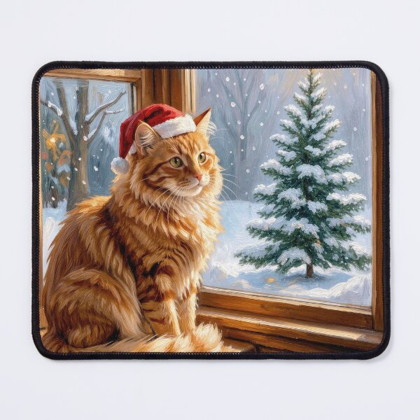 Item preview, Christmas Santa Cat Painting designed and sold by Maria Dryfhout.