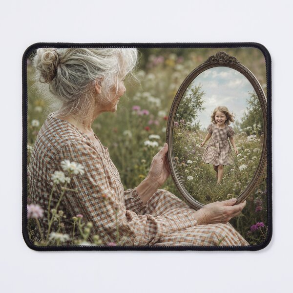Item preview, Old Woman Remembering the Young Days in a Mirror designed and sold by Maria Dryfhout.