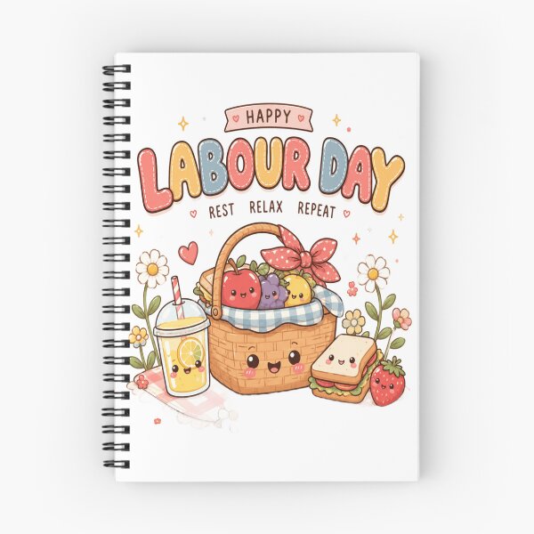 Item preview, Happy Labour Day Kawaii Picnic Rest Relax Repeat Cute Holiday Celebration designed and sold by InspiredCreatives.