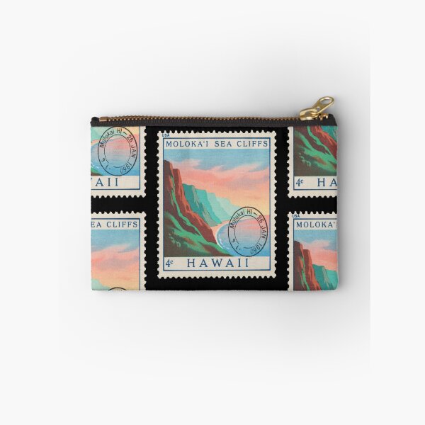 Item preview, Molokai Hawaii Sea Cliffs Pacific Coast Stamp Sticker designed and sold by stickercuffs.
