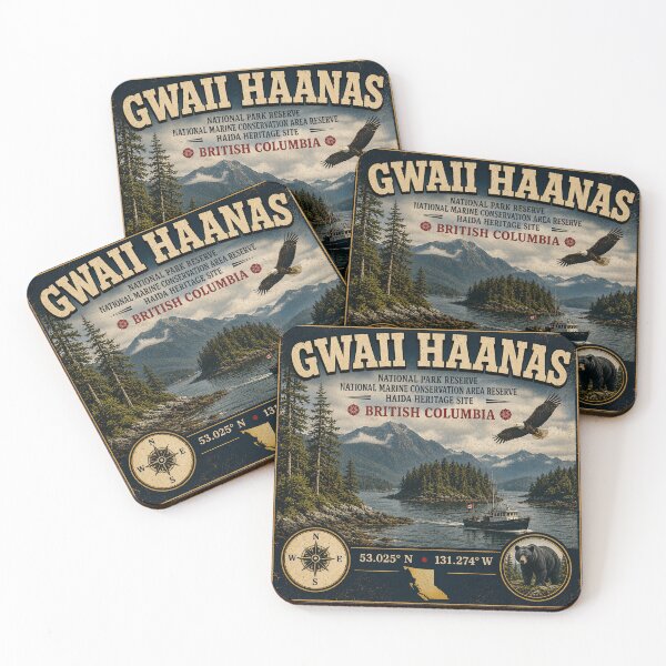 Item preview, Gwaii Haanas British Columbia Vintage Travel Sticker | Canada Adventure designed and sold by naturalsurvival.