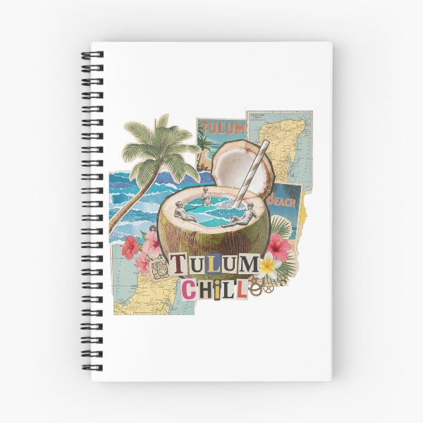 Item preview, Tulum Chill & Sunrise Mexico Beach Dadaist Collage - Boho Vacation Art (T-Shirt, Poster & Sticker) designed and sold by OzzFrequency.