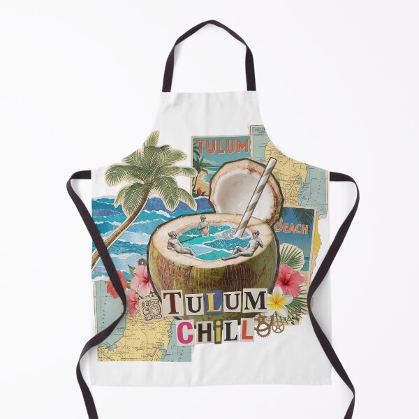 Item preview, Tulum Chill & Sunrise Mexico Beach Dadaist Collage - Boho Vacation Art (T-Shirt, Poster & Sticker) designed and sold by OzzFrequency.
