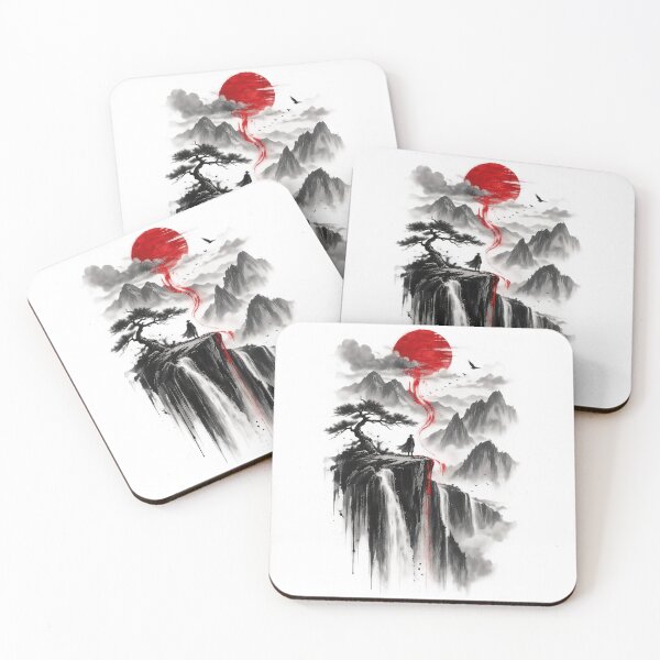Item preview, Red Sun Mountain Landscape designed and sold by NucciCollective.