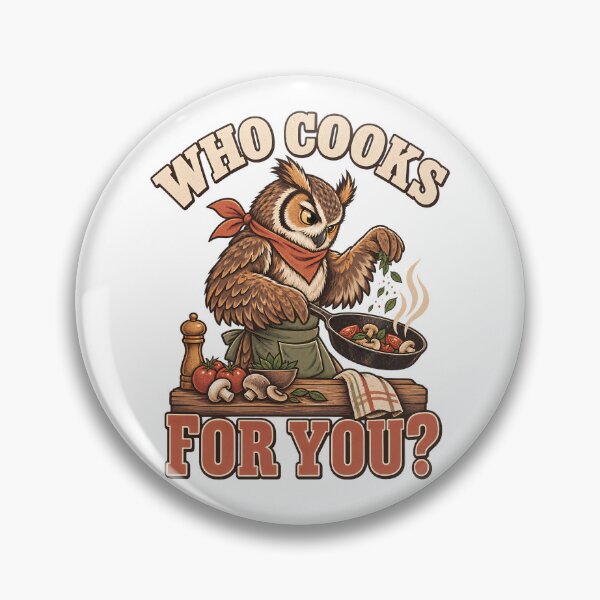 Item preview, Who Cooks for You Owl Bird Pun Chef Cute Cooking Graphic T-Shirt, Funny Owl Lover Gift, Cute Bird Chef Graphic Tee designed and sold by OUICHA.