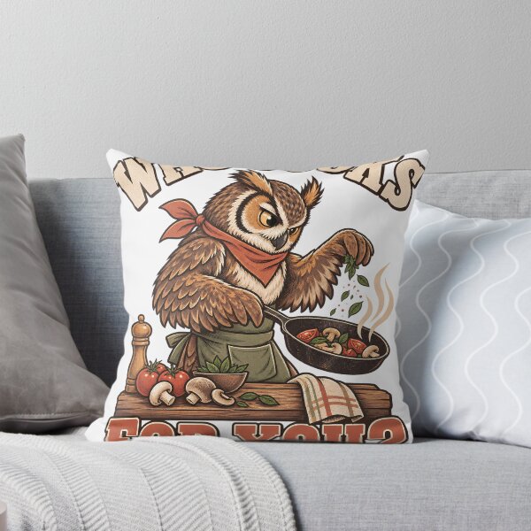 Item preview, Who Cooks for You Owl Bird Pun Chef Cute Cooking Graphic T-Shirt, Funny Owl Lover Gift, Cute Bird Chef Graphic Tee designed and sold by OUICHA.