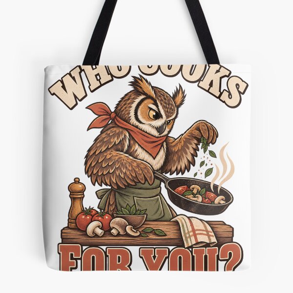 Item preview, Who Cooks for You Owl Bird Pun Chef Cute Cooking Graphic T-Shirt, Funny Owl Lover Gift, Cute Bird Chef Graphic Tee designed and sold by OUICHA.