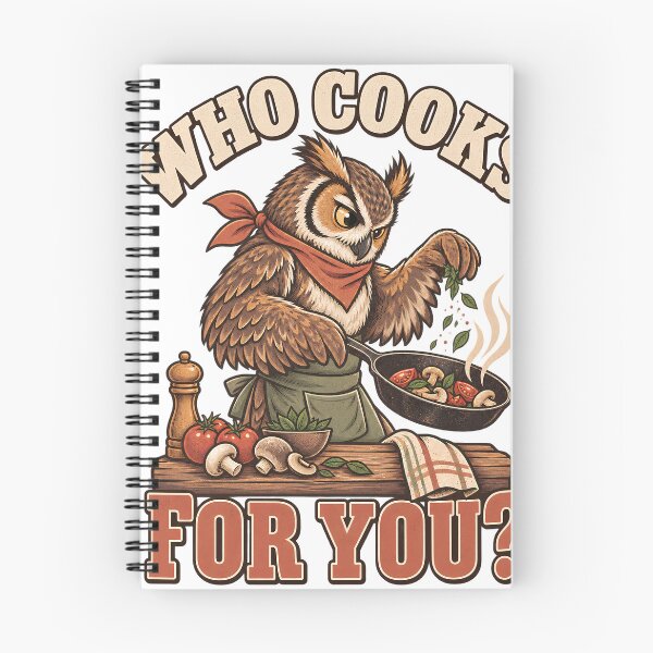 Item preview, Who Cooks for You Owl Bird Pun Chef Cute Cooking Graphic T-Shirt, Funny Owl Lover Gift, Cute Bird Chef Graphic Tee designed and sold by OUICHA.