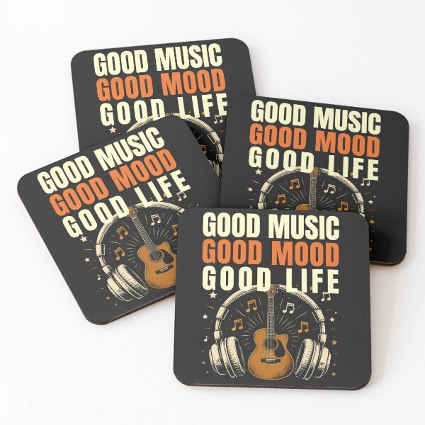 Item preview, Good Music Good Mood Good Life Guitar Headphones Shirt designed and sold by Joyful-Pixel.
