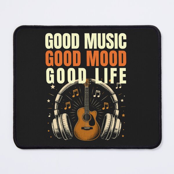 Item preview, Good Music Good Mood Good Life Guitar Headphones Shirt designed and sold by Joyful-Pixel.