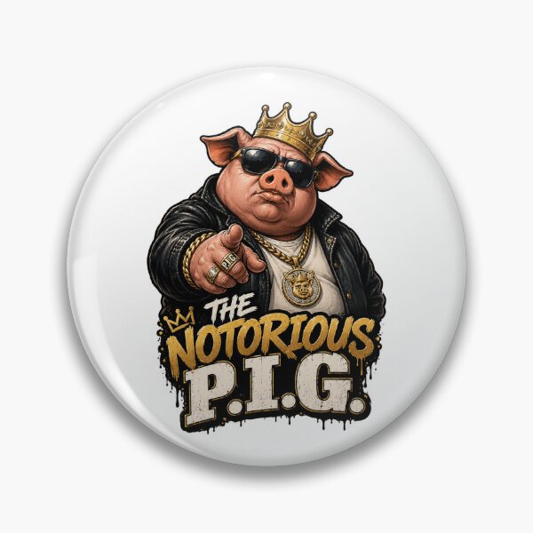 Item preview, The Notorious P.I.G. Funny Pig Rapper designed and sold by Aimz Does Stuff.