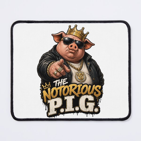 Item preview, The Notorious P.I.G. Funny Pig Rapper designed and sold by Aimz Does Stuff.