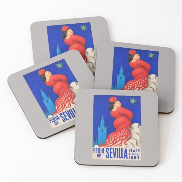 Item preview, 1964 Seville Feria Flamenco Muse – Vintage Spanish Festival Art designed and sold by retrographics.