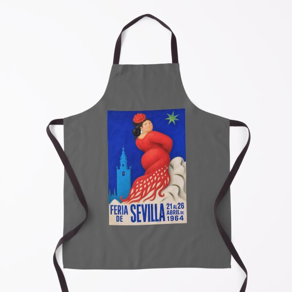 Item preview, 1964 Seville Feria Flamenco Muse – Vintage Spanish Festival Art designed and sold by retrographics.