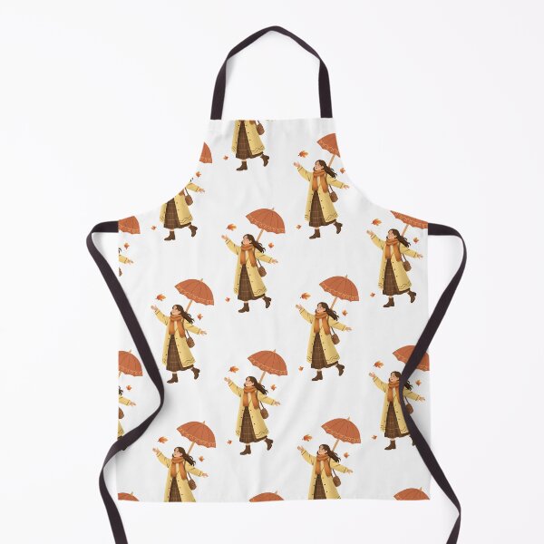 Item preview, Cozy Rainy Day Woman with Umbrella, Autumn Rain Illustration designed and sold by BigDigital.