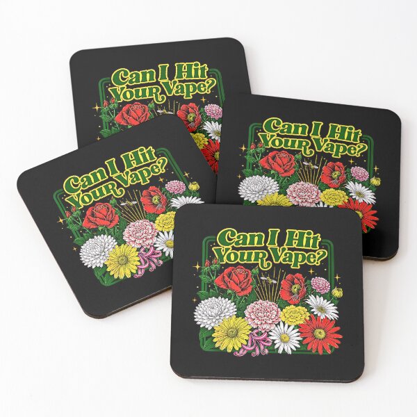 Item preview, Can I Hit Your Vape Funny Floral Retro Vaping Joke designed and sold by NinigFox.