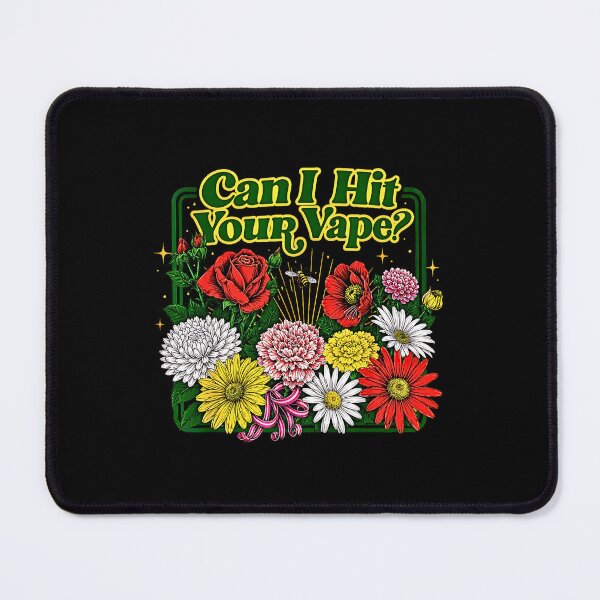 Item preview, Can I Hit Your Vape Funny Floral Retro Vaping Joke designed and sold by NinigFox.
