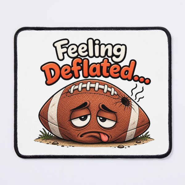 Item preview, Feeling Deflated... Sad Football Cartoon Design designed and sold by RaulWeirdAndFun.