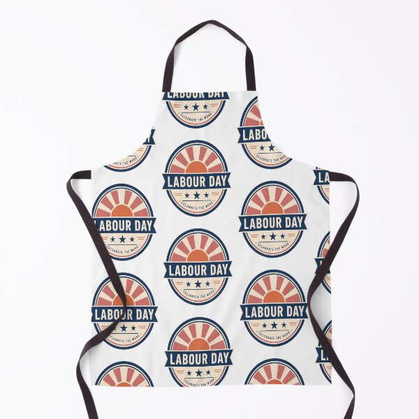 Item preview, Happy Labour Day Celebrate the Work Retro Modern Geometric Badge designed and sold by InspiredCreatives.