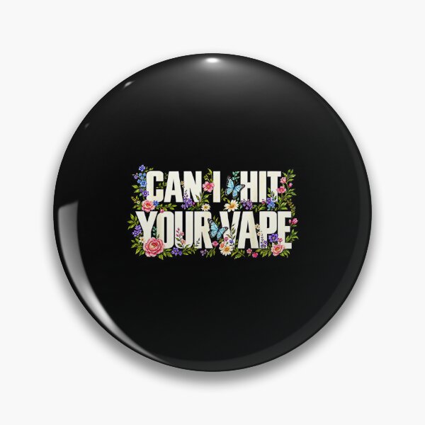 Item preview, Can I Hit Your Vape Funny Floral Retro Vaping Joke designed and sold by NinigFox.